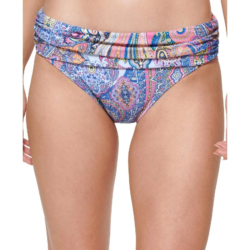 Women's Activewear Outfit Womens Paisley Print Fold-Over Swim Bottom Separates