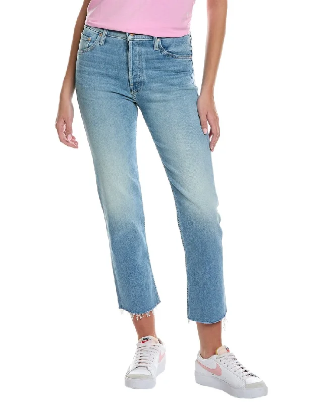 Women's Outfit For The Office MOTHER Denim The Tomcat Kitty Corner Ankle Fray Jean