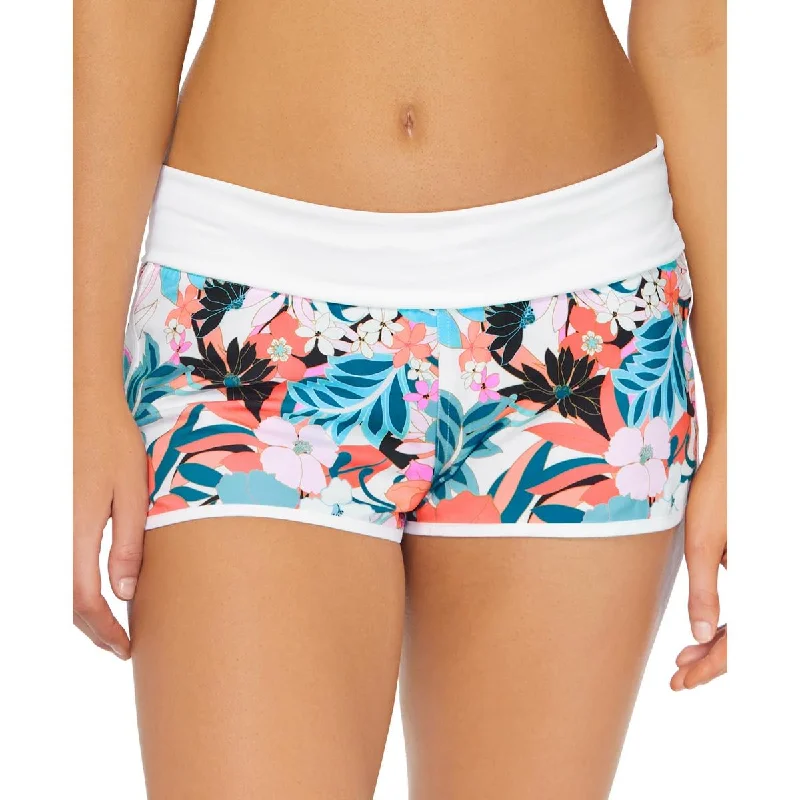 End Of Season Sale Clothing Juniors Womens Floral Print Shorts Swim Bottom Separates