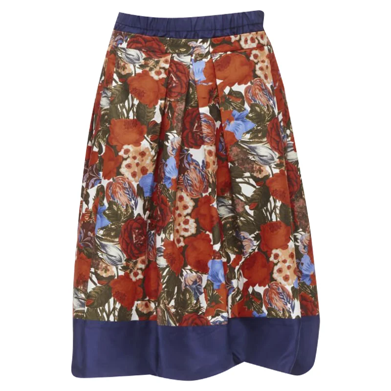 Women's Comfy Attire For Lounging Marni silk rose floral print cotton skirt