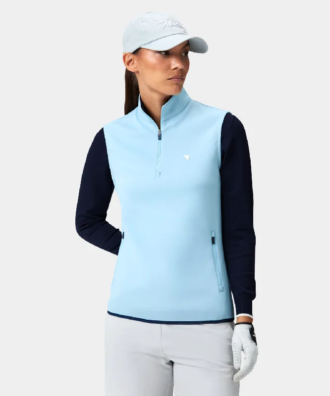 Women's Athletic Garments Light Blue Therma Vest