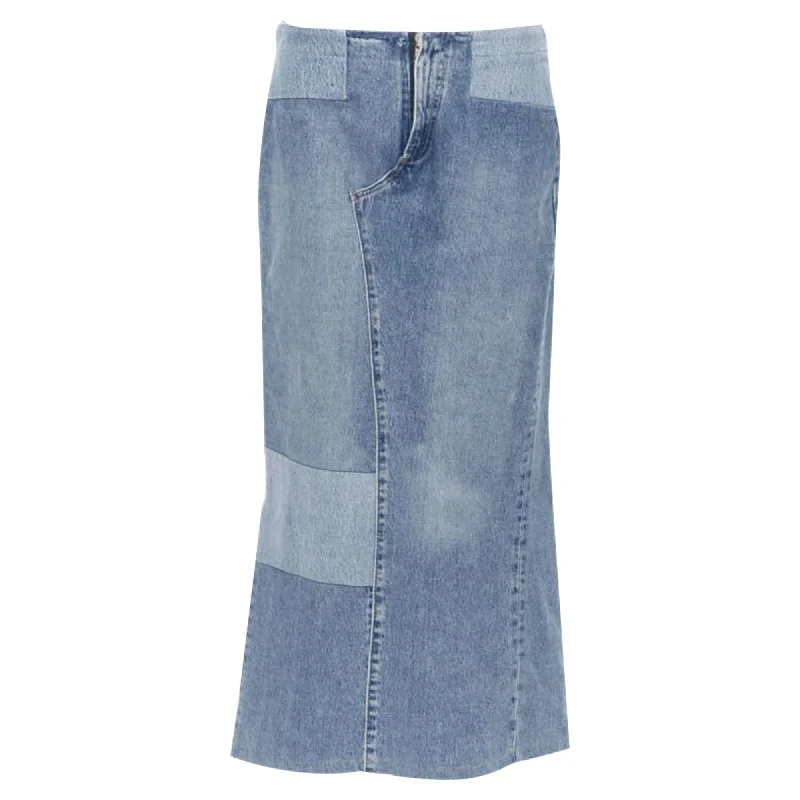 Casual Clothes For Women Maison Martin Margiela deconstructed patchwork denim skirt