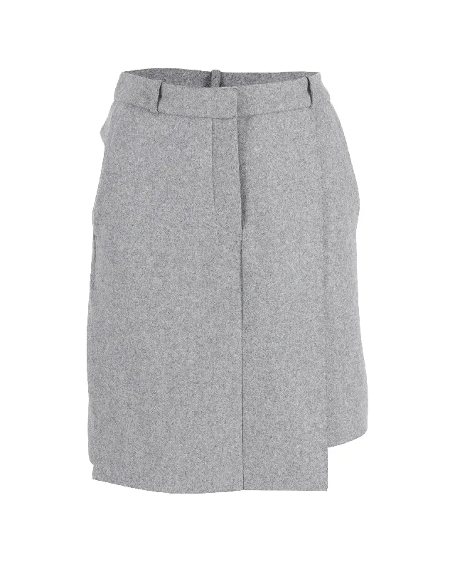 Clothing For Women Acne Studios Knee Length Skirt in Grey Wool