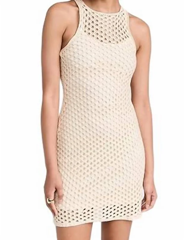 Casual Apparel For Women Balmy Crochet Dress In Cream