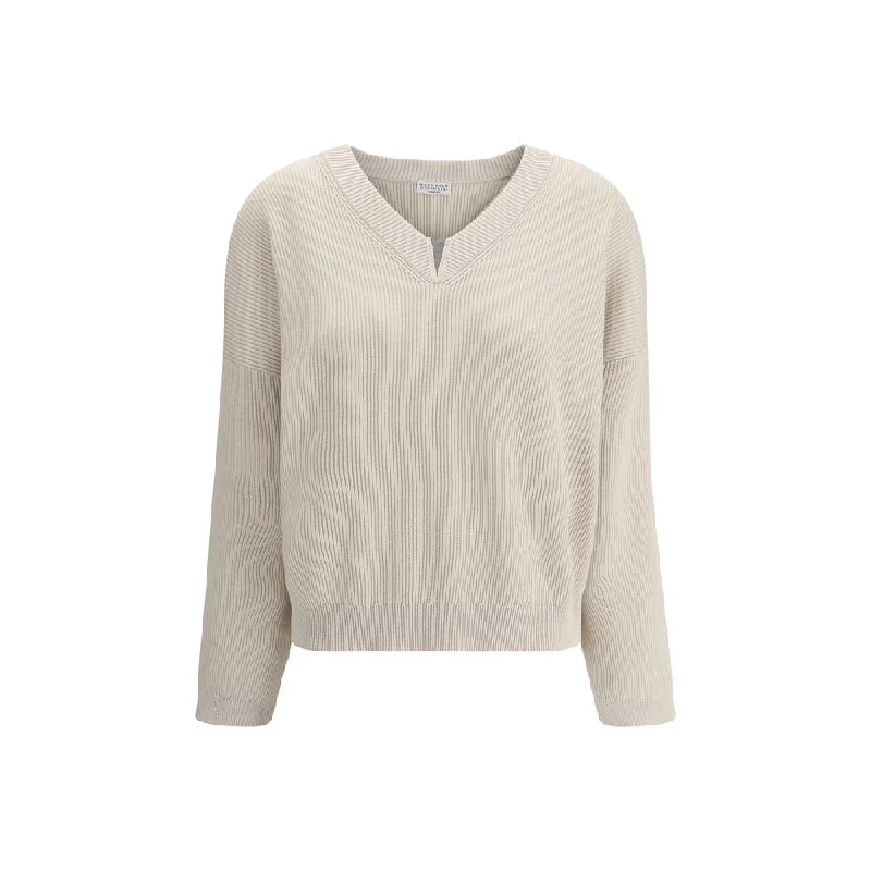 Women's Fashion Clothing Brunello Cucinelli V-neck Women's Sweater