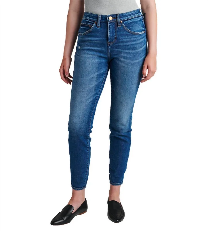 Casual Style for Busy Women Cecelia Mid Rise Skinny Jean In San Diego Blue