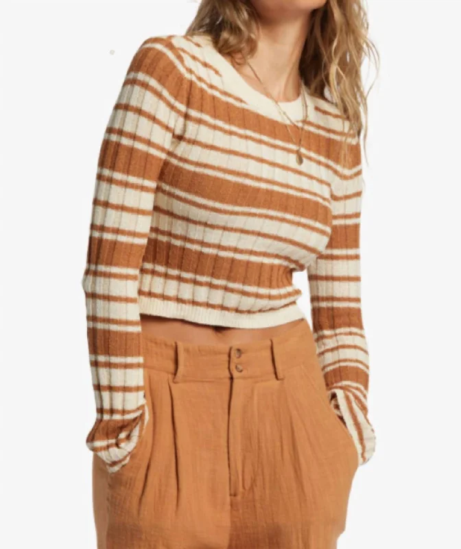 Women's Online Clothing Boutique Clare Sweater In Sandalwood