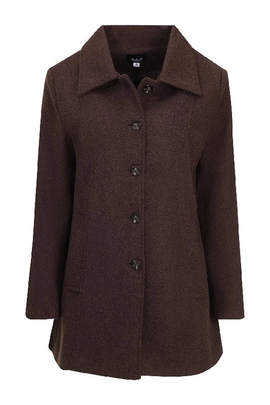 Women's Comfortable Lounge Garments Poly Viscose fully lined Coat | CHOCOLATE | 8021ZR