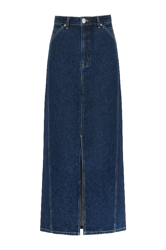 Women's Elegant Clothing Sets Midi Denim Skirt