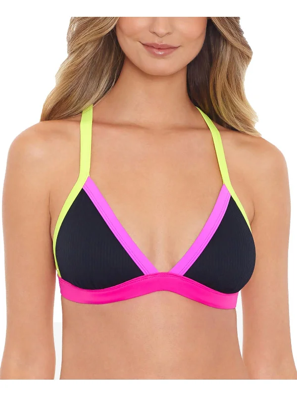 Charming Everyday Clothing For Women Juniors Womens Triangle Colorblock Bikini Swim top