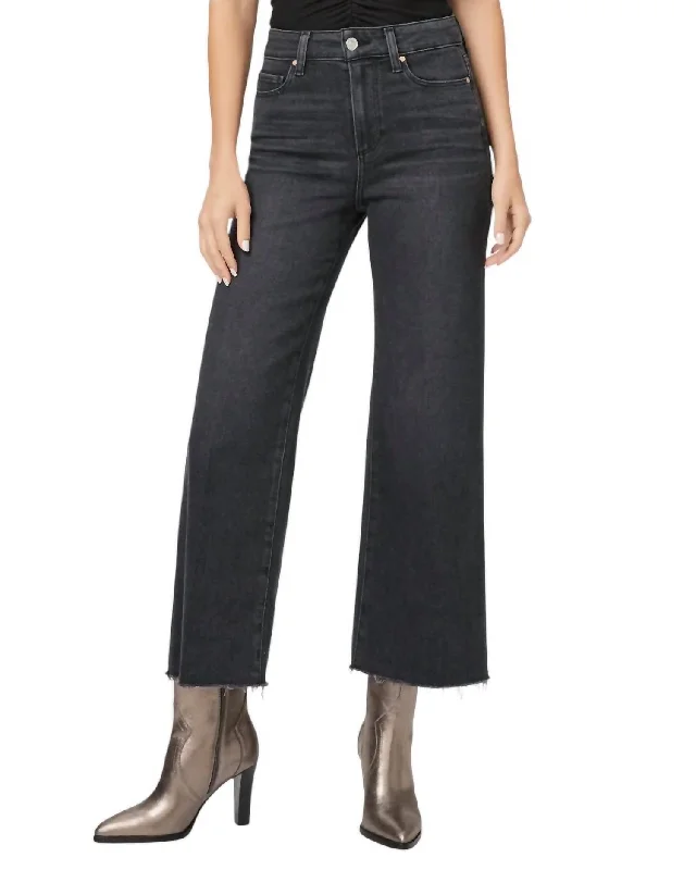 Stylish And Comfortable Clothing For Women Anessa Wide Leg Jean In Black Lotus