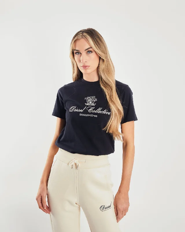 Vintage Women's Fashion Rene Tee Navy Planet