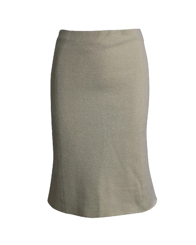 Discount Store Moschino Pencil Skirt in Cream Wool