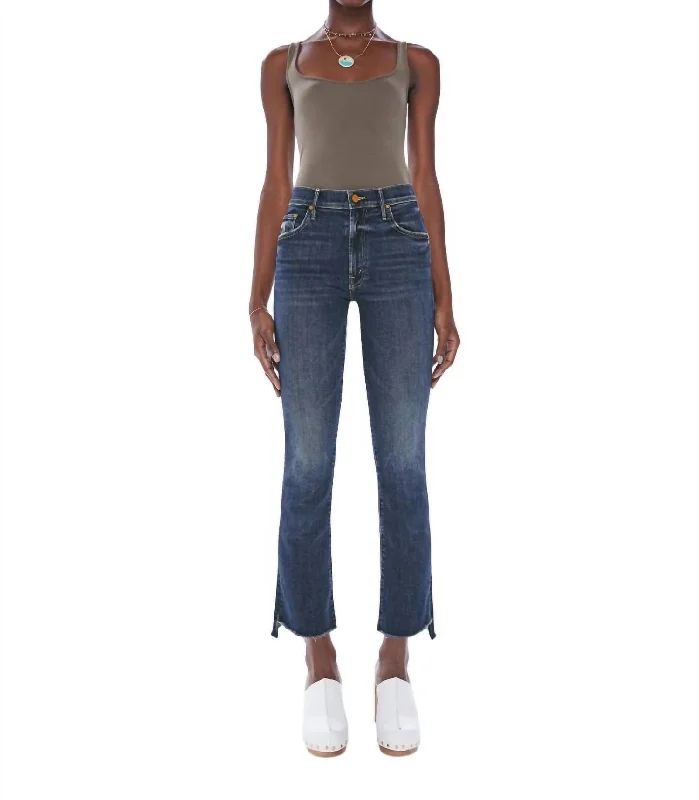 Women's Travel Apparel The Insider Crop Step Fray Jeans In Teaming Up