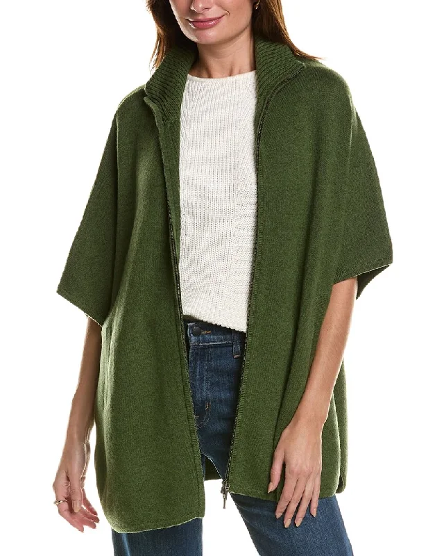 Online Boutique Stores Forte Cashmere Zip Mock Wool & Cashmere-Blend Cardigan