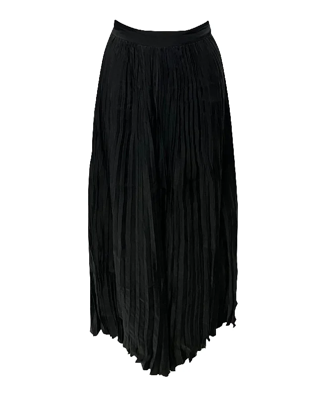 Women's Night-Out Outfit Joseph Pleated Midi Skirt in Black Cupro