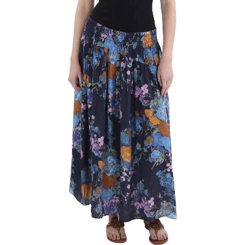 Women's High-Fashion Clothes Womens Floral Print Midi Midi Skirt