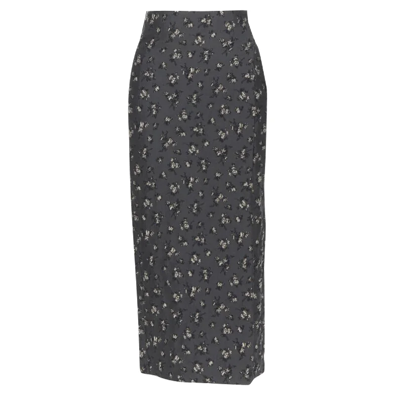 Women's Elegant Apparel Brock Collection floral cloque dart knitee length pencil skirt