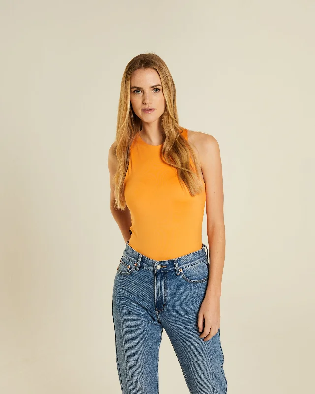 Workwear Fashion for Women Rianna Body Suit Orange Sorbet