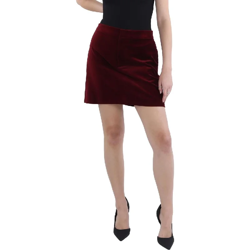 Elegant Clothing For Women Womens Velvet Mini Mini Skirt