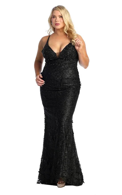 Women's Trendy Garments May Queen RQ7932 - Scoop Back Evening Gown