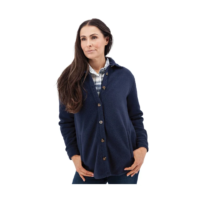 Women's Clothing Online Sale Old Ranch Women's Emery Fleece Shirt Jac - Black Iris - ONLINE STORE CREDIT/EXCHANGE ONLY