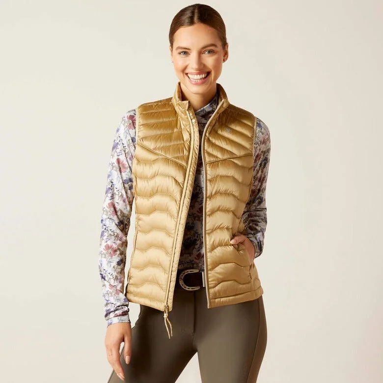 Vintage Clothing For Women Ariat Women's Ideal Down Vest-Iridescent Fields Of Rye