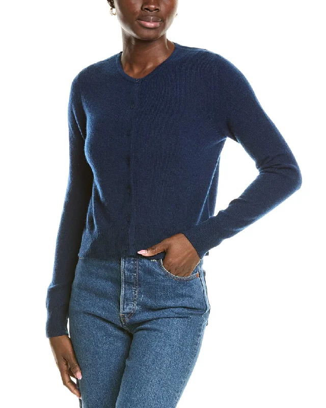 Women's Everyday Apparel Forte Cashmere Cropped Cashmere Cardigan