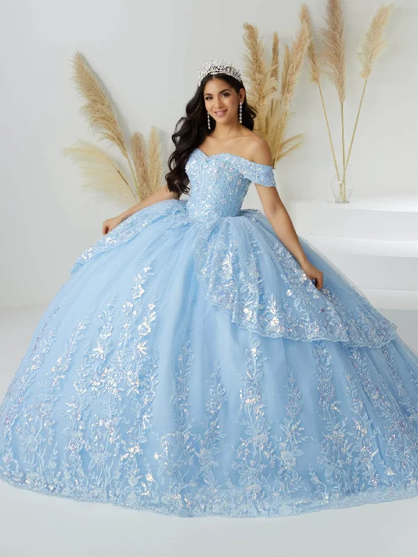 Clothes Sales Quinceanera Collection 26037 - Overskirt Tiered Ballgown