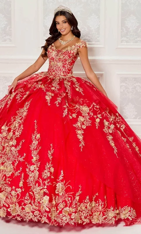 Women's Street Style Casual Wear Princesa by Ariana Vara PR30119 - Appliqued Ballgown