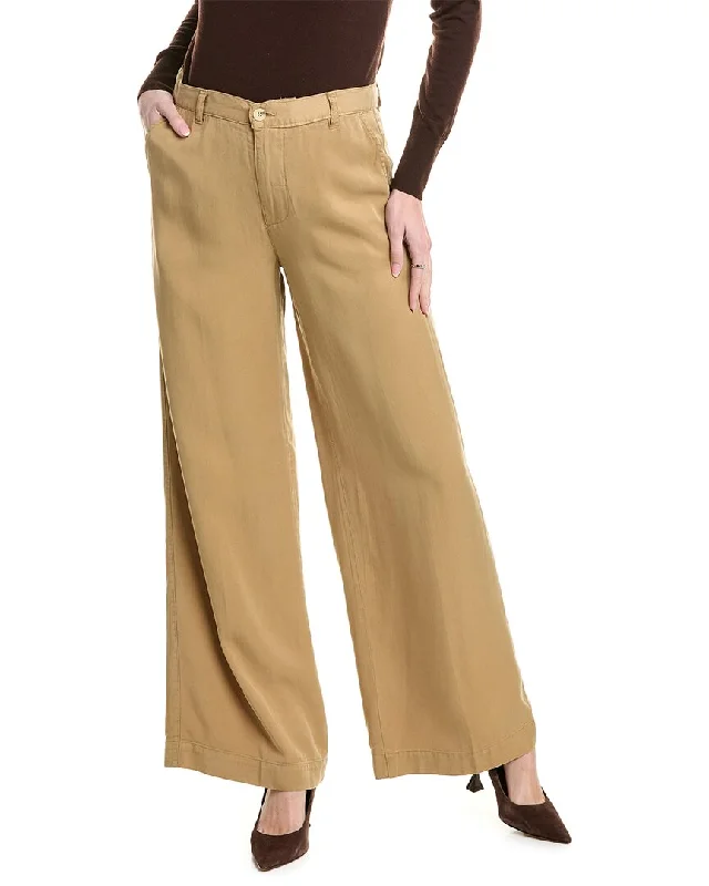 Women's Vintage Garments Pistola Jadyn Khaki Low-Slung Palazzo Pant