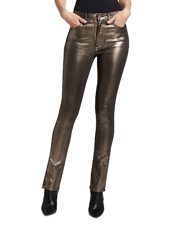 Women's Plus-Size Outfit Kyle High Rise Jeans In Metallic Coated