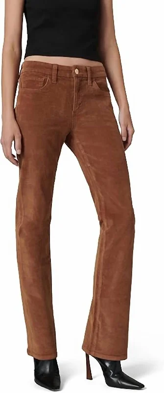 Women's Elegant Outfit Provocateur Petite Bootcut Cord Jeans In Cambridge Brown