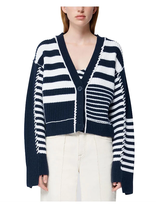 Timeless Women's Outfit Adara Womens Wool Blend Ribbed Cardigan Sweater