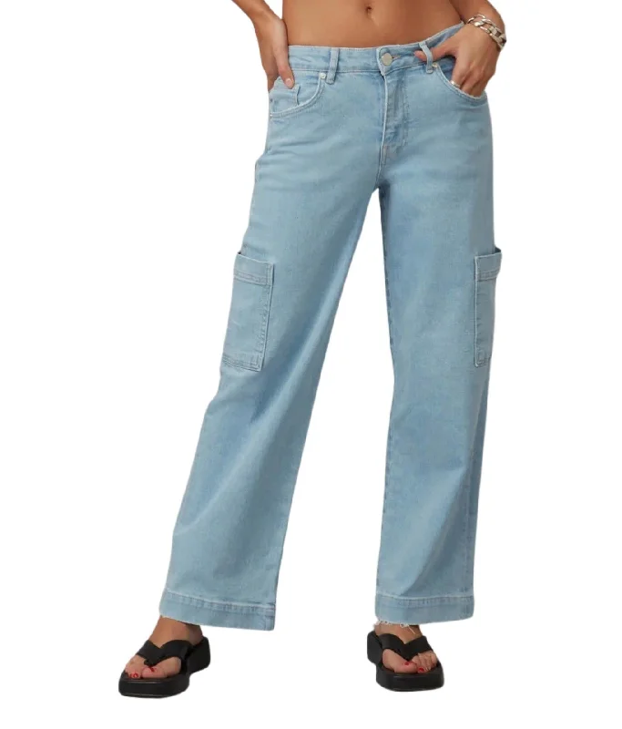 Unique Women's Fashion Pieces Phoenix- Cs Cargo Jeans In Sky Blue