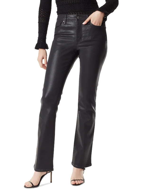 Women's Night-Out Clothes Penny Womens High-Rise Coated Bootcut Jeans