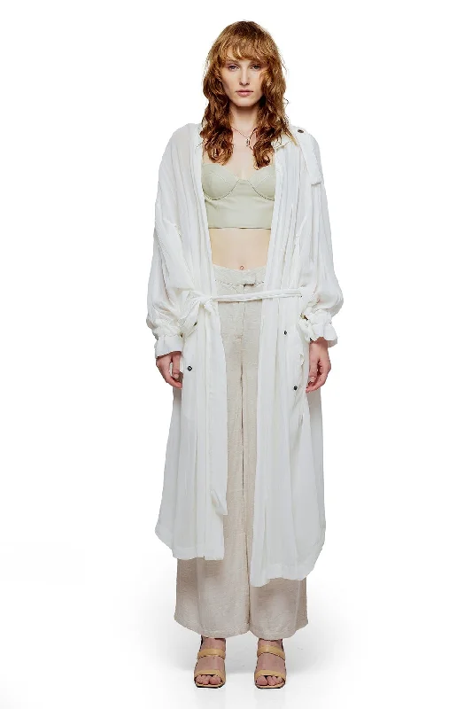 Women's Evening Wear OVERSIZE SHEER JACKET IN BONE