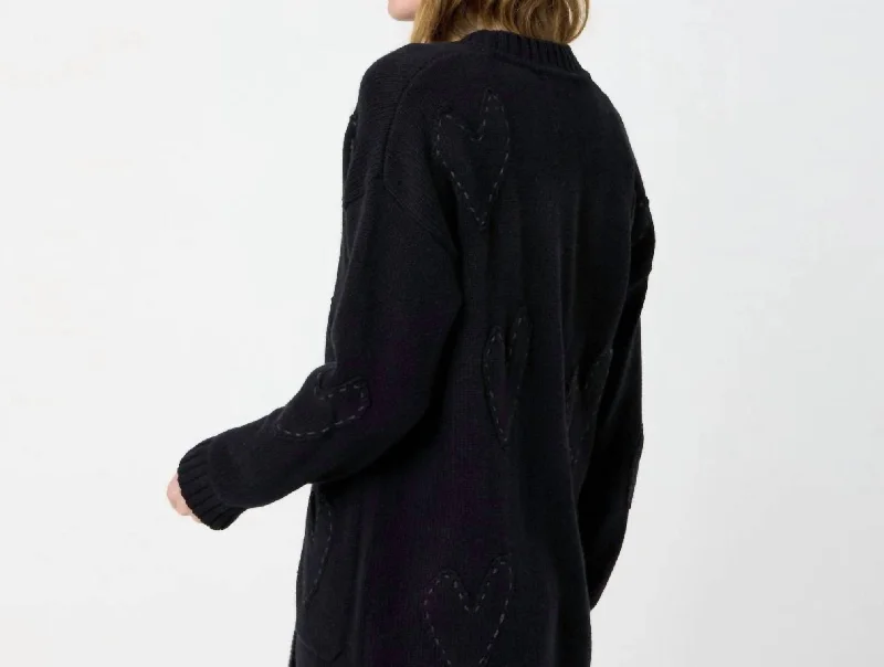 Women's Work Outfit Poppy Zero Waste Cardigan In Black