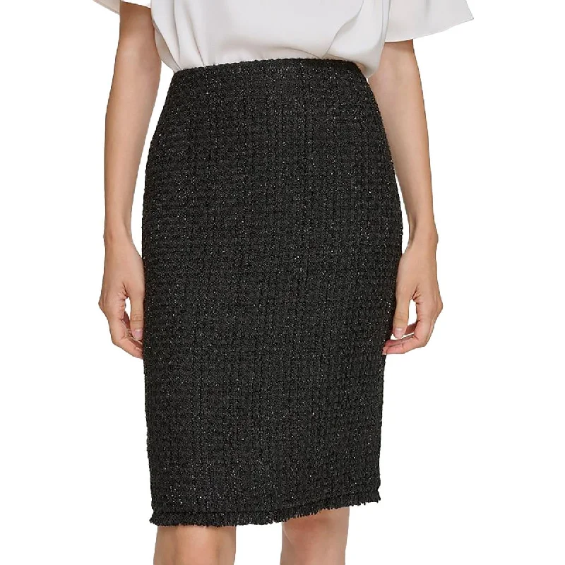 Women's Occasion Wear Clothes Womens Knee-Length Tweed Pencil Skirt