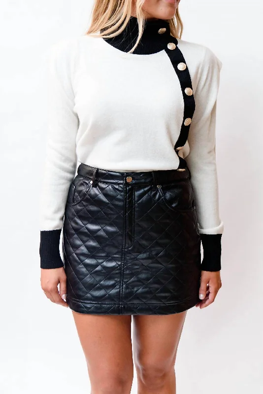 Women's Classic Attire Macy Vegan Leather Skirt In Black