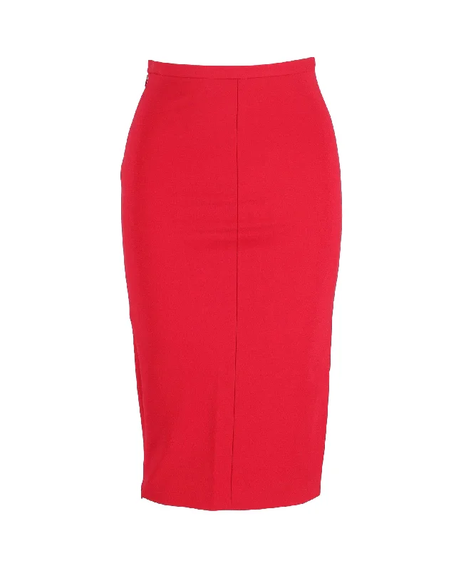 Women's Transitional Attire Diane Von Furstenberg Pencil Skirt in Red Viscose