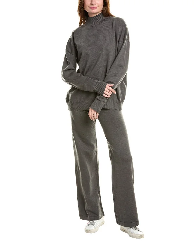 Outlet Clothing Beulah 3pc Cashmere-Blend Sweater & Pant Set