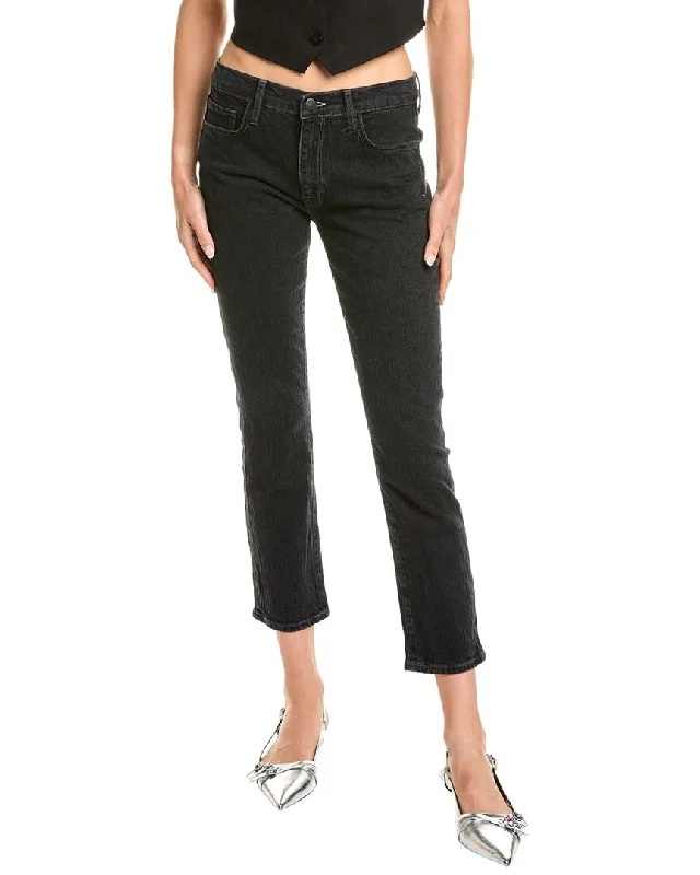 Women's Comfortable Clothes For Weekends Triarchy Kate Mid-Rise Loved Black Cropped Slim Jean