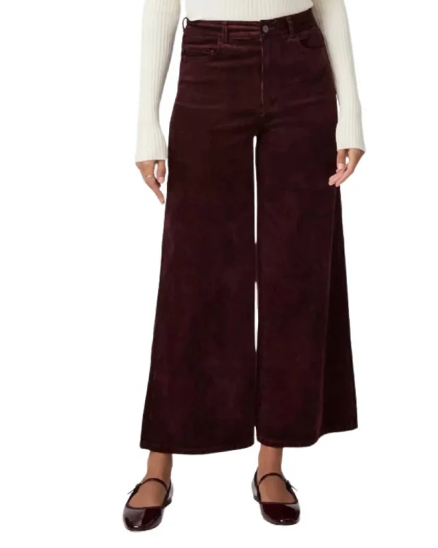 Comfortable Women's Clothing Harper Ankle Jeans In Dark Oxblood