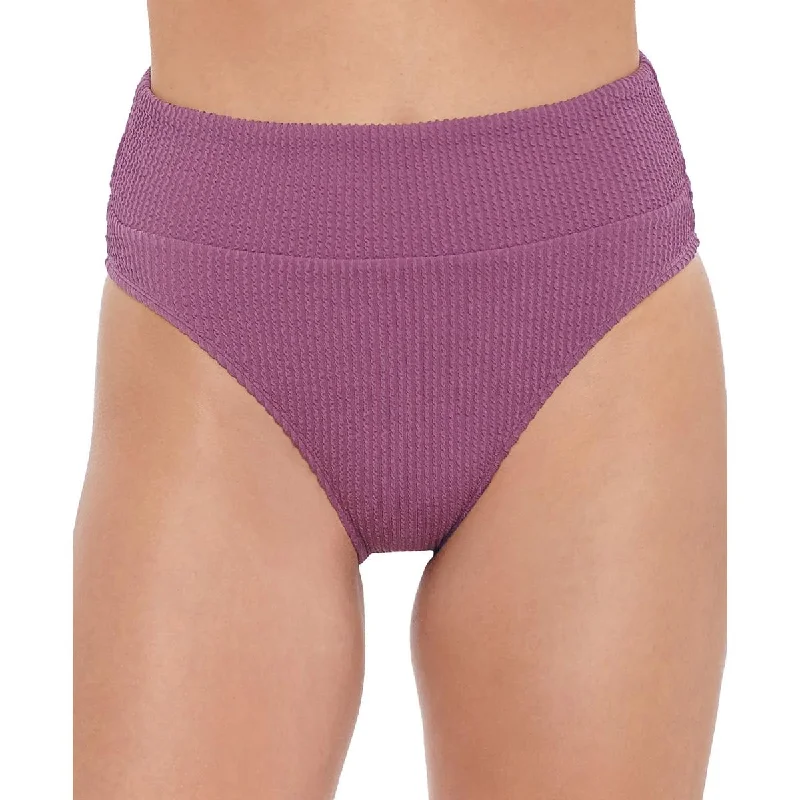 Comfortable Casual Wear Womens Ribbed High-Waist Swim Bottom Separates