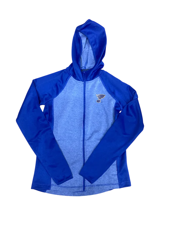 Women's Comfy Loungewear Outfit ST. LOUIS BLUES G-III LADIES FULL ZIP FAN FAVORITE HOODIE - ROYAL