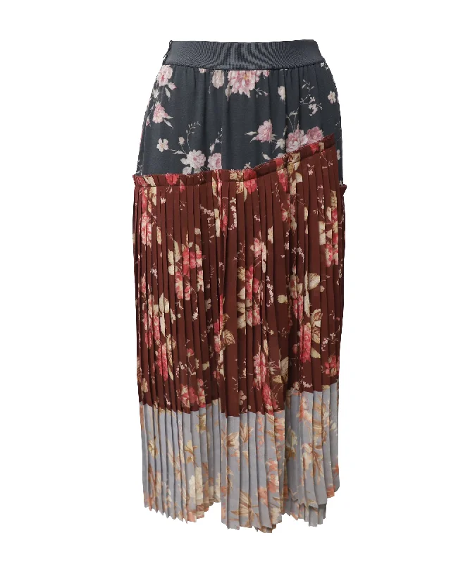 Women's Trendy Attire Zimmermann Unbridled Floral Skirt in Multicolor Polyester