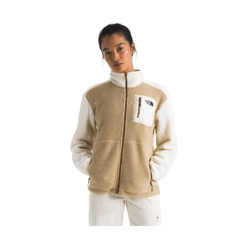 Women's Clothing for All Occasions The North Face Women's Yumiori Full Zip Fleece - Khaki Stone/White Dune/Utility Brown