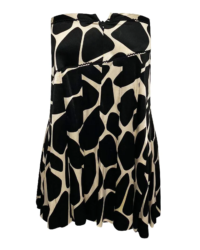 Women's Casual Outfit Moschino Cheap and Chic Pleated Skirt in Animal Print Rayon