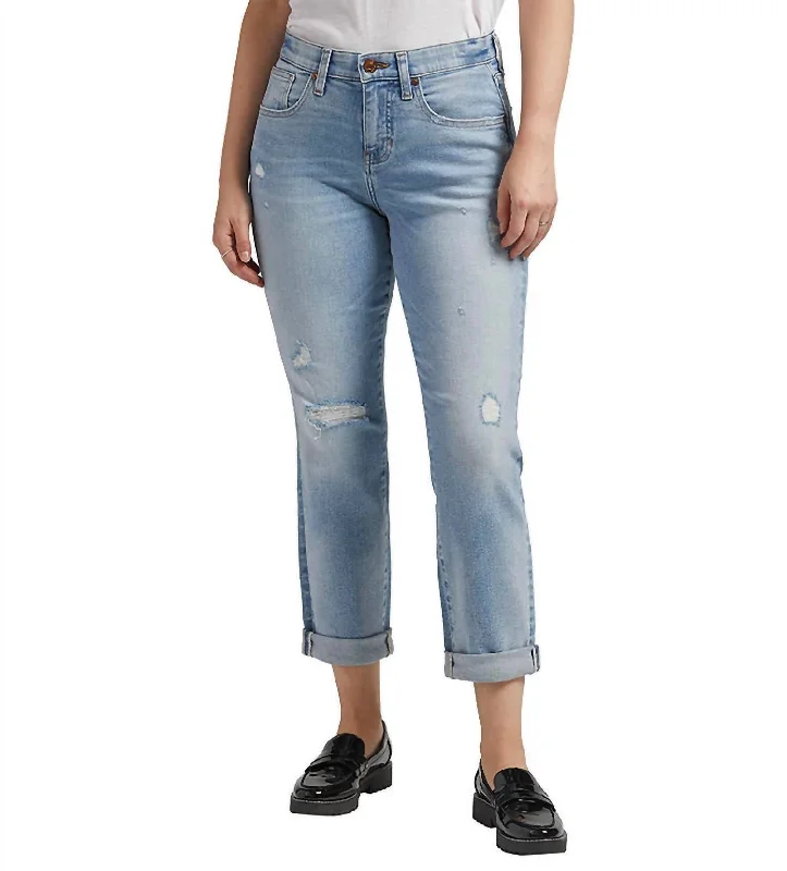 Casual Women's Clothing Online Carter Mid Rise Girlfriend Jean In Calm Blue